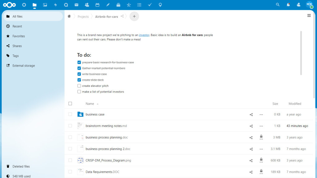 Nextcloud  - Espaces de travail